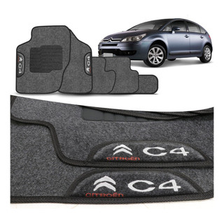 Jogo Tapete Citroen C4 Hatch 2009 2010 2011 Grafite em Oferta na Shopee