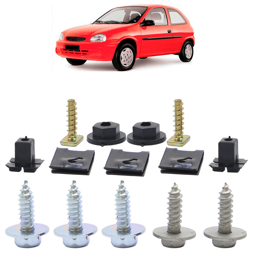 Kit Grampo Presilha Corsa Hatch 1999 2000 2001 2002 Parachoque Dianteiro14 Peças - Spare Parts and Accessories for Vehicles