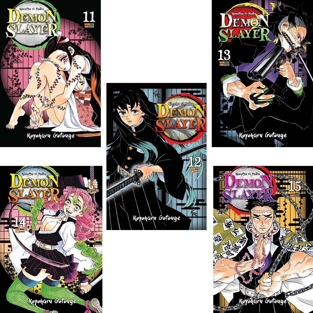 MANGA DEMON SLAYER KIMETSU NO YAIBA - Coleção vol 11 ao 15