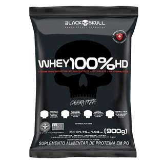 Refil Whey 100% HD Baunilha 900g - Black Skull em Oferta na Shopee