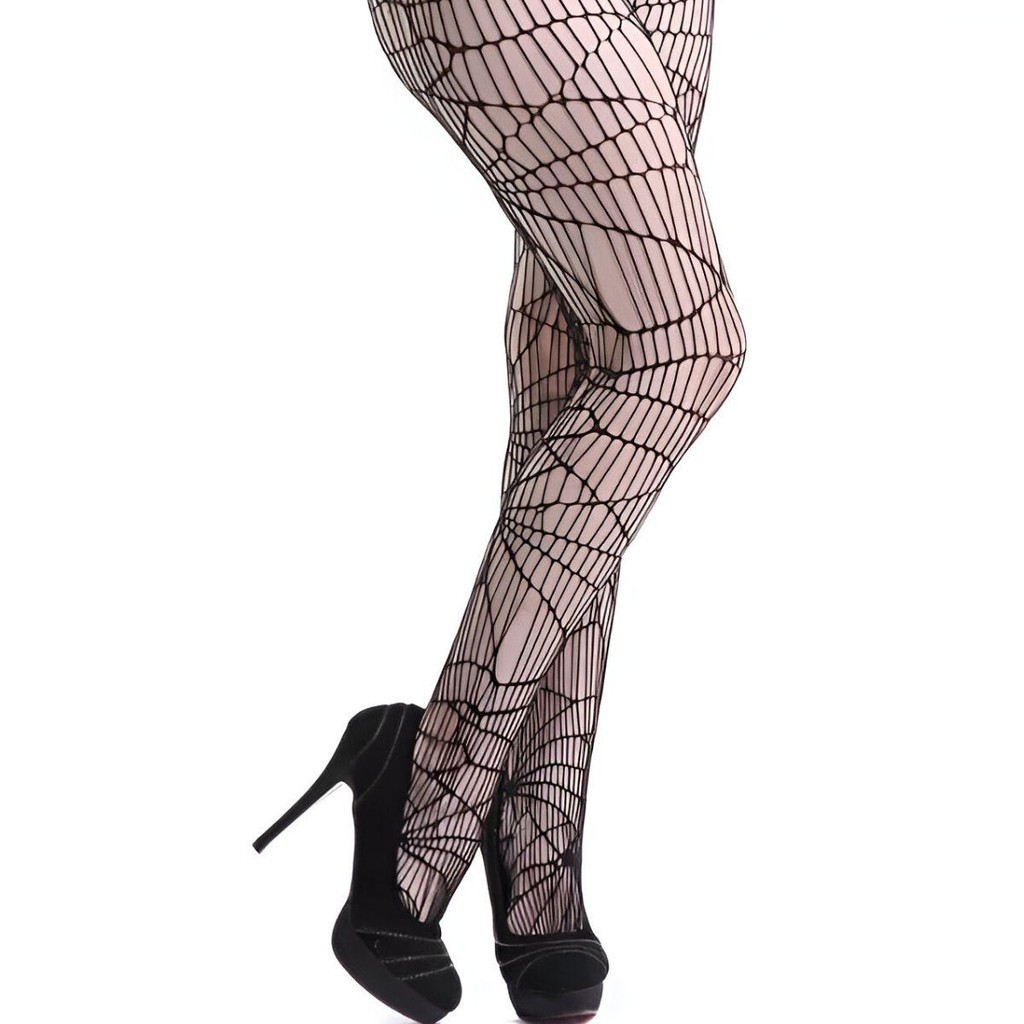 Meia Calça Teia de Aranha Arrastão Preta Feminina Gótica ou Fantasia de Halloween em Oferta na Shopee