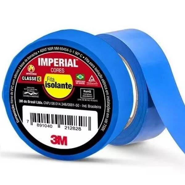 Fita Isolante 3M Imperial 18MM X 10M Azul em Oferta na Shopee