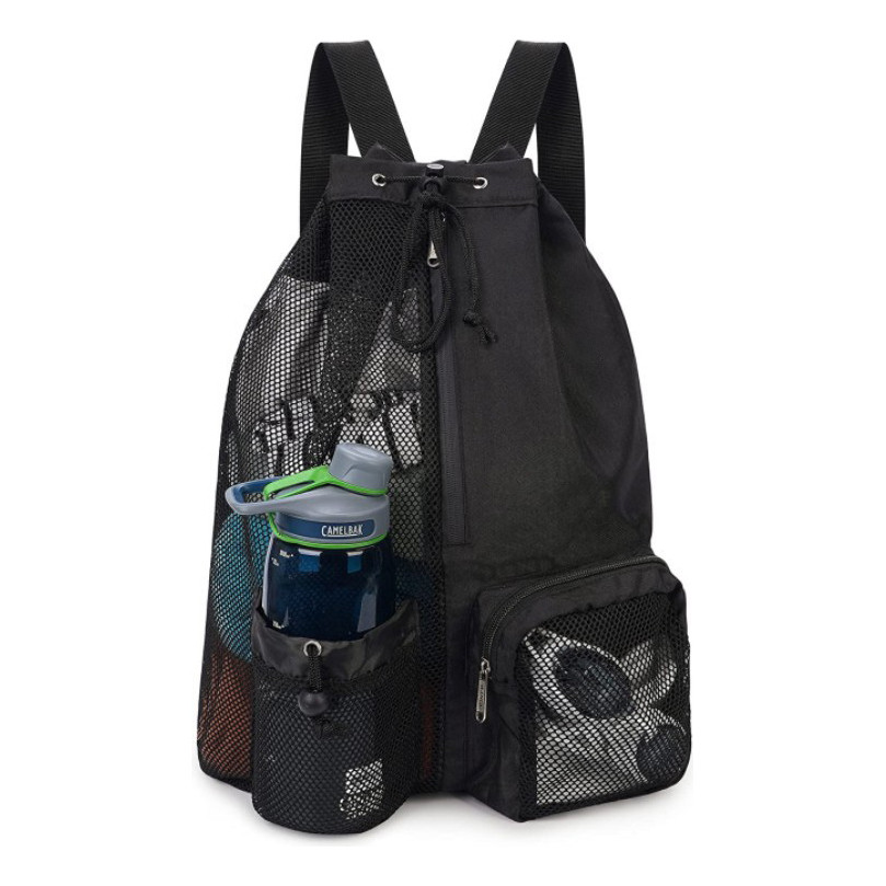 Mochila De Piscina De Natação Com Cordão Seca E Úmida Bolsa