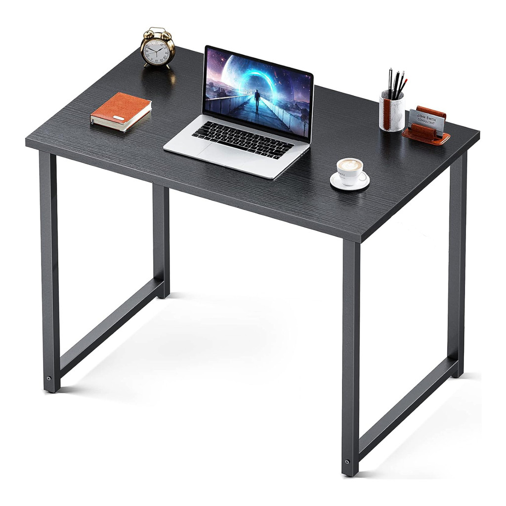 Mesa Escrivaninha MDF  Preta Industrial 90 CM Moderna Home Office Quarto Estudo Computador Notebook