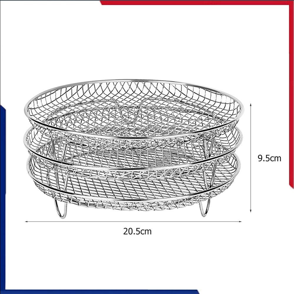 Acessórios Para Air Fryer Para Churrasco AO AR LIVRE Cozinha Caseira Fácil De Limpar Air Fryer Grill Alimentos Aço Inoxidável Prateleira De Vapor Economize Tempo Cozinha Multifuncio