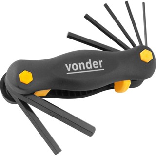 Jogo Chave Hexagonal Allen 2,0-8,0mm Canivete Plástico Vonder em Oferta na Shopee