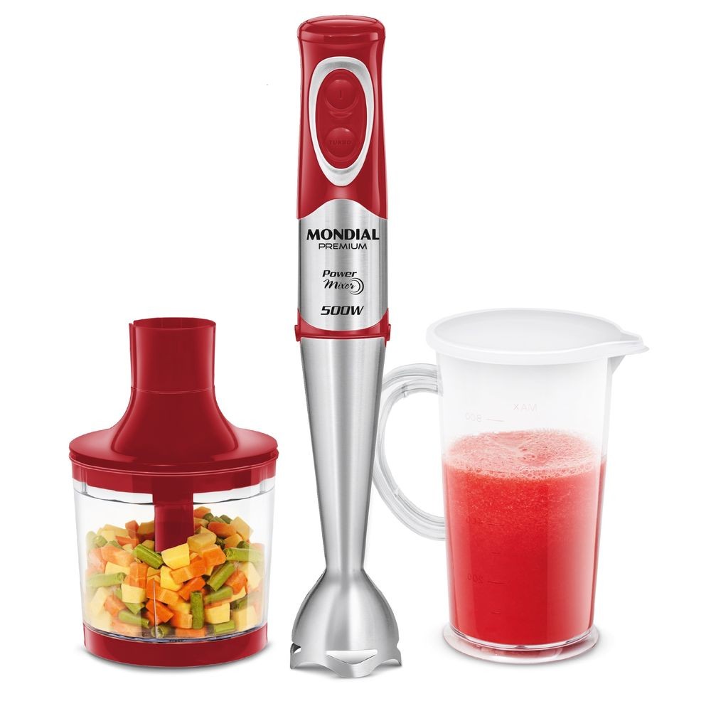 Mixer Mondial Premium M-10 500w Vermelho com Inox em Oferta na Shopee