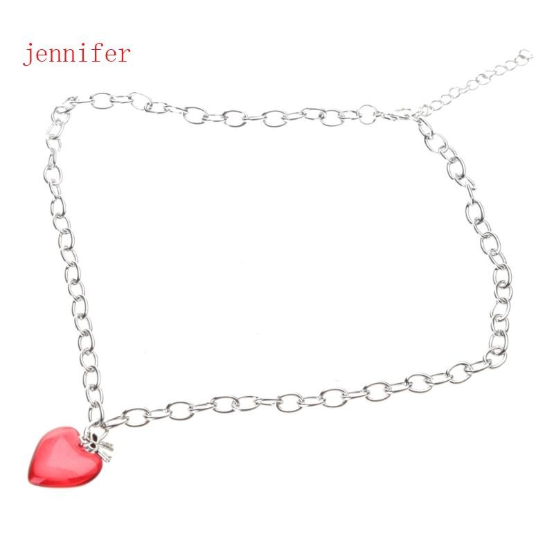 jennifer Punk Style Choker Gargantilha Exagerada Bowknot Heart Pendant Colar Gótico Jóias Góticas