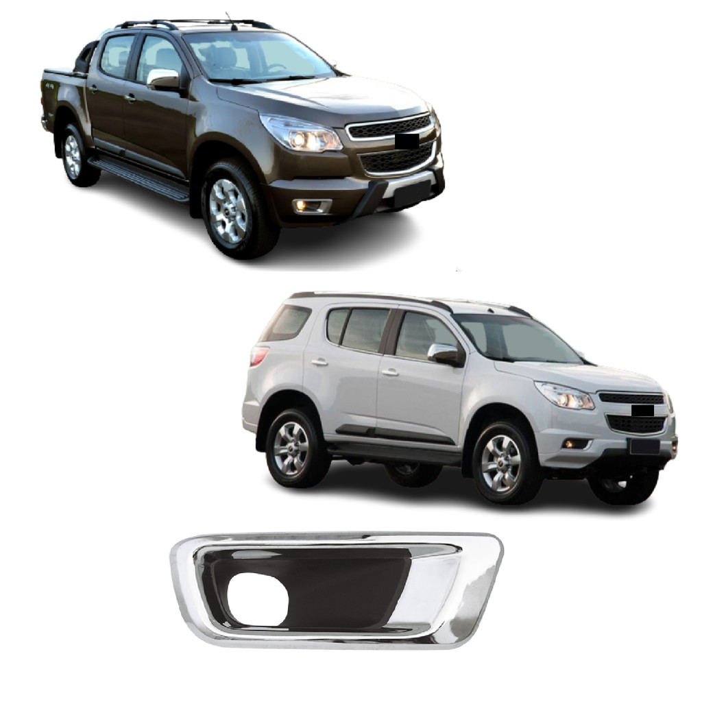 Moldura Farol Milha S10 2012 2014 Cromada Direito em Oferta na Shopee