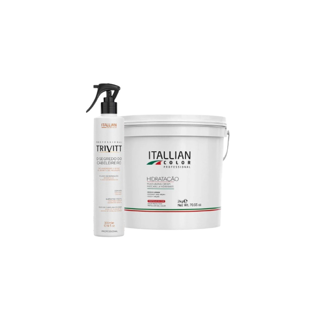 Hidratação Itallian Color 2kg + O Segredo do Cabeleireiro Reconstrutor Capilar Trivitt