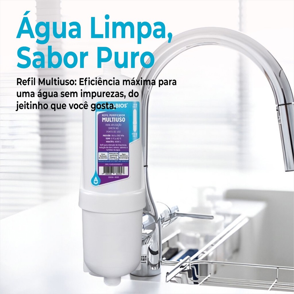 Refil Purificador Multiuso Acquabios Para Bebouro · foto 2