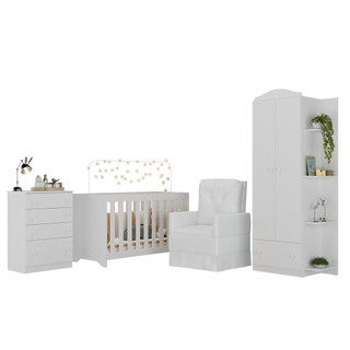 Quarto Completo com Colchão e Poltrona de Amamentação João e Maria Multimóveis MP4098 em Oferta na Shopee