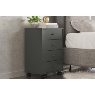 Gaveteiro p/ Escritório Presence c/ 4 Gavetas Amendola Touch/Grafito - Demóbile em Oferta na Shopee