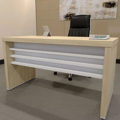 Mesa para Escritório Tamburato Carvalho/Branco - Artany Móveis