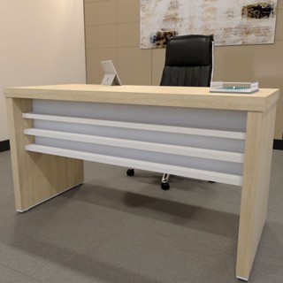 Mesa para Escritório Tamburato Carvalho/Branco - Artany Móveis em Oferta na Shopee