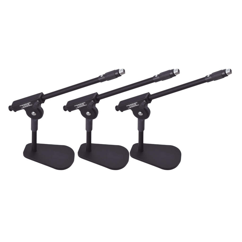Kit 3 Suporte Microfone Mesa Bumbo Amplificador Metal IBOX