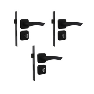 Kit 3 Fechadura Genebra Banheiro Preto Fosco 4cm MGM em Oferta na Shopee
