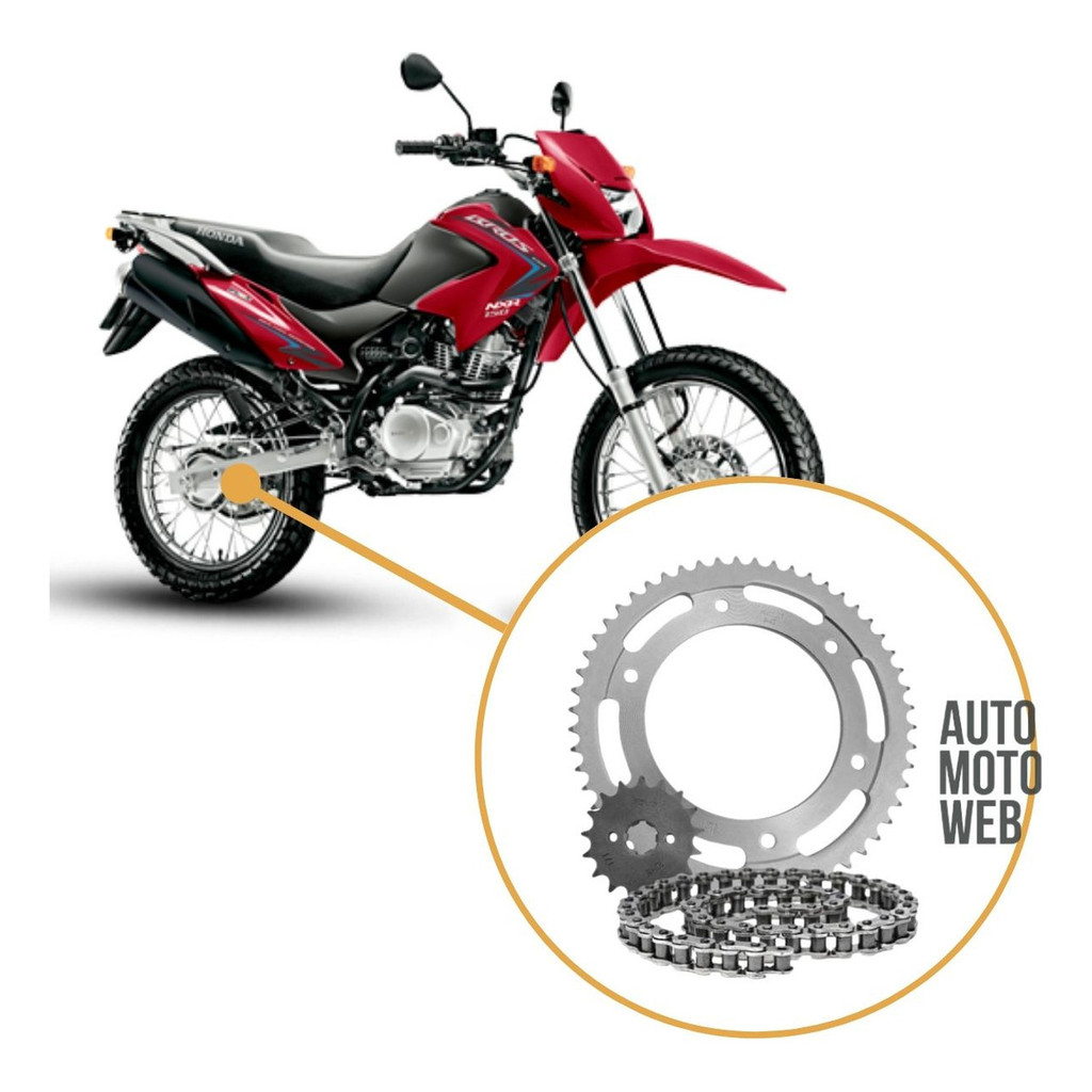Kit Relação Tração Transmissão NXR Bros 150 2003 a 2015 Original Cofap · foto 2