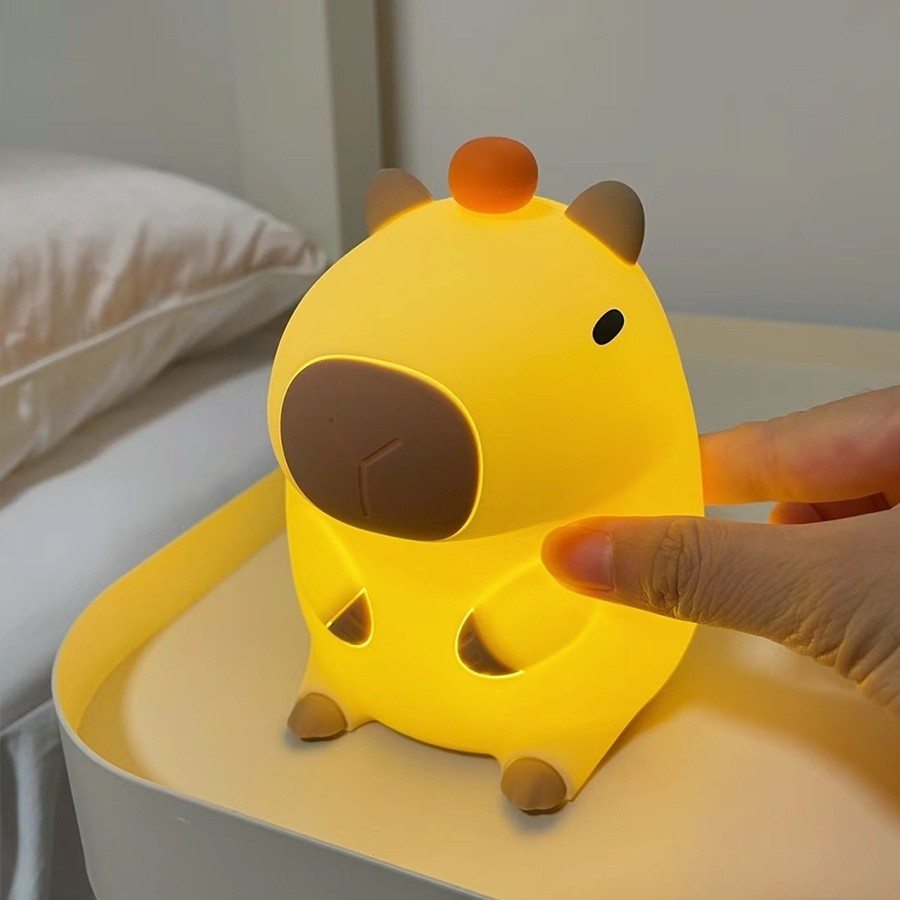 Luminária Capybara Silicone Sleep Night Light USB Luz Nocturna Recarregável LUMINARIA Tiktok