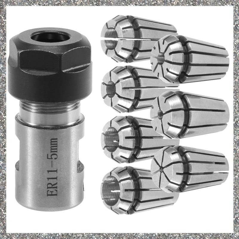 [Dkzc] 7 Unidades ER11 Pinças De Mola De 1-7 Mm Com Haste De Extensão De Suporte De Eixo De Motor ER11A 5 em Oferta na Shopee