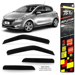 Calha Chuva Defletor TG Poli Peugeot 208 Hatch 2013 2014 2015 2016 2017 2018 2019 2020 - 4 Portas