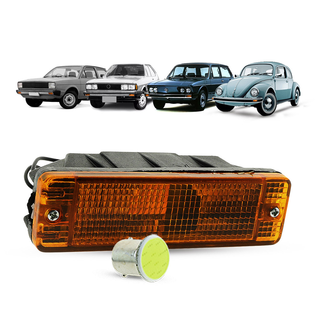 Lanterna Pisca Seta Dianteiro + LED Volkswagen Brasilia Gol Saveiro BX Fusca Variant II SP2 Passat  GTB S2 GTC GTI