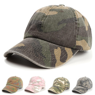 Boné De Beisebol Com Aba Curva Camuflada Jeans Moda Casual Língua De Pato