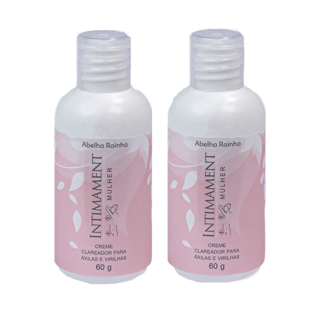 Kit 2 Creme Clareador Para Axilas e Virilhas Intimament Mulher Ação anti irritante  Abelha Rainha