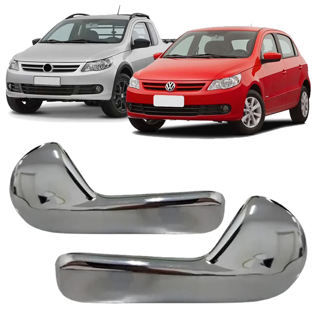 Par Gatilho Maçaneta Interna Gol Voyage G5 2008 a 2012 Saveiro G5 2009 a 2013 Cromado