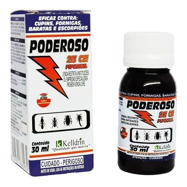 Poderoso 25CE 30ml Contra Cupins Formigas Baratas Carrapatos Pulgas e Escorpiões - iglobal store