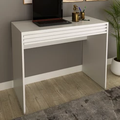 Mesa Escrivaninha ME4173 1 Gaveta Ripado - Tecno Mobili