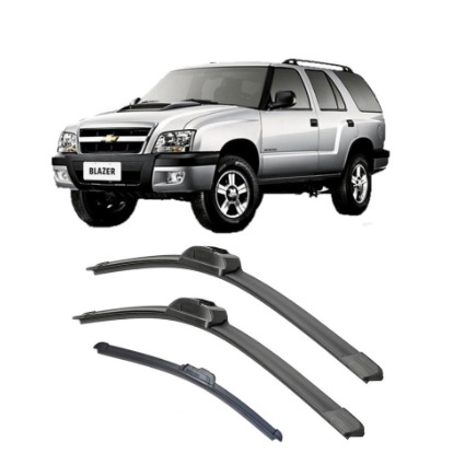 Kit 3 Palhetas Limpador De Parabrisa Dianteiro + Traseiro Para Blazer 1996 1997 1998 1999 2000 2001 2002 2003 2004 2005 em Oferta na Shopee
