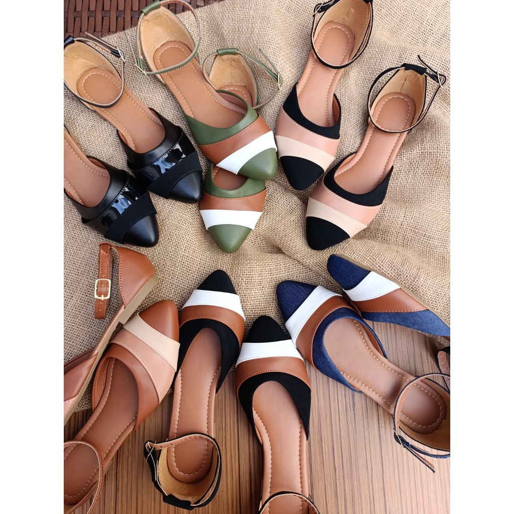 Salome Bico Fino Elegante Preta Sapatilha Feminina 33ao42 moda gringa promoção