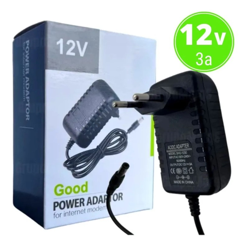 kit5/10Fonte 12v 3a de Alimentação Bivolt Estabilizada para Fita Led e Câmeras Cftv