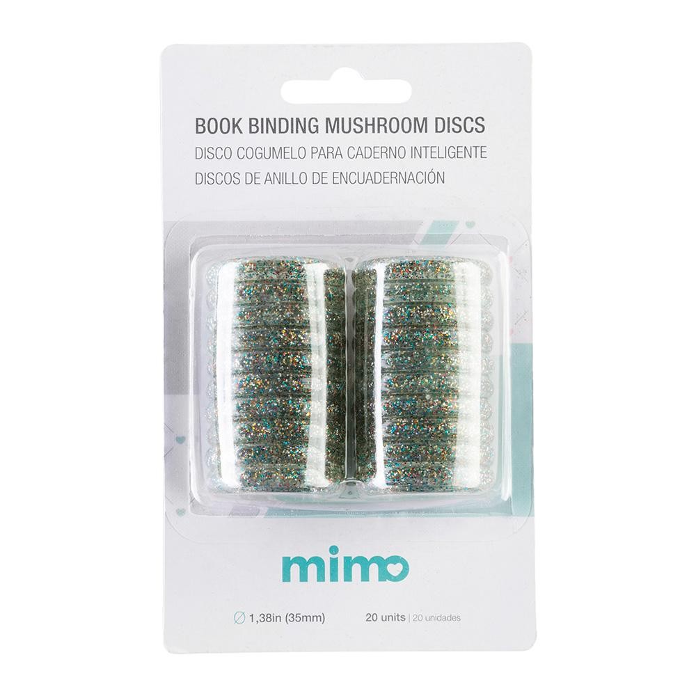 Disco Cogumelo para Caderno Inteligente Glitter Colorido Mimo - 35 mm - 20 Unids em Oferta na Shopee