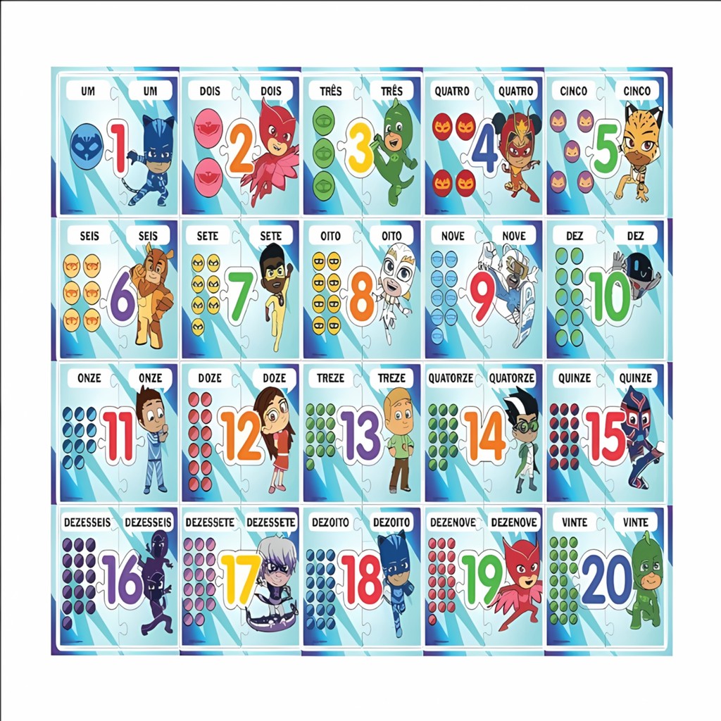 Jogo dos Números Infantil Educativo PJ Mask Mimo Toys - 2501 · foto 2