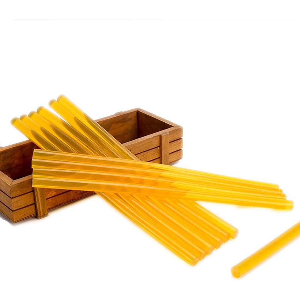 Refil Bastão Cola Quente Extra Forte 7mm Amarelo 10 Unidades