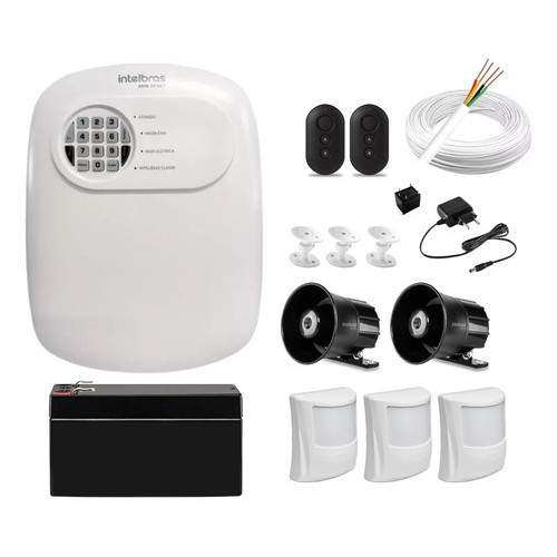Kit Alarme Aplicativo Intelbras 3 Sensores Presença Pet Cf