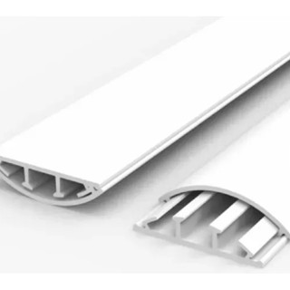 2 Metros Canaleta De Chão E Piso Protege Fio Esconde Cabo em Oferta na Shopee