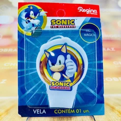 VELA ANIVERSARIO FESTA SONIC REGINA (CHOCO)