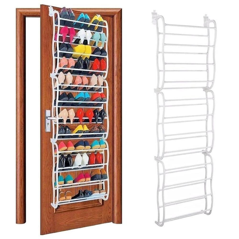 SAPATEIRA VERTICAL METAL 72 CALCADOS 12 PRATELEIRAS GIGANTE 36 PARES SAPATOS TENIS PARA PORTA CLOSET