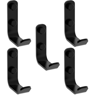 Kit 5 Ganchos Para Toalha De Parede Preto Fosco U.Plus em Oferta na Shopee