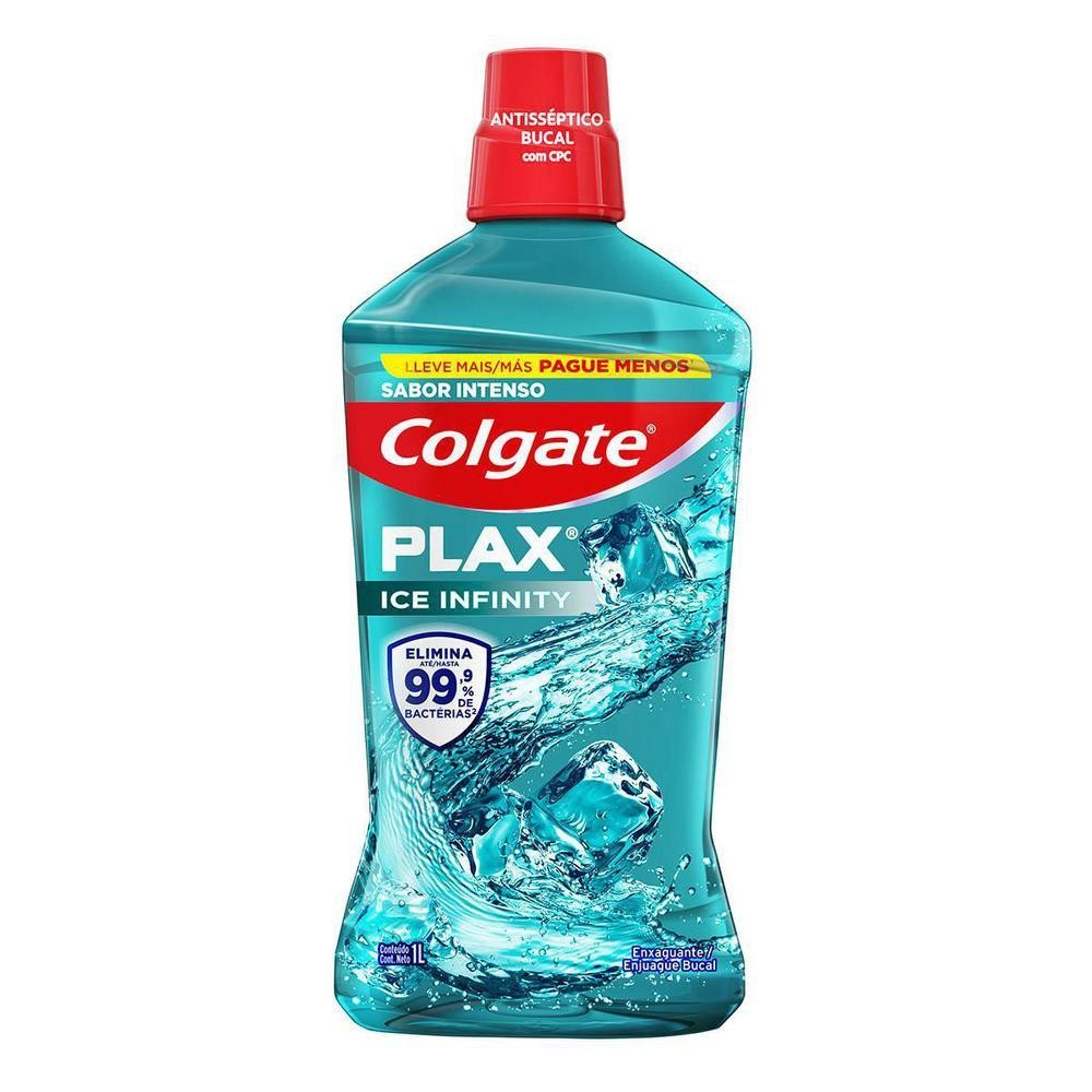 Enxaguante Bucal Colgate Plax Ice Infinity Leve 1l Pague 700ml em Oferta na Shopee