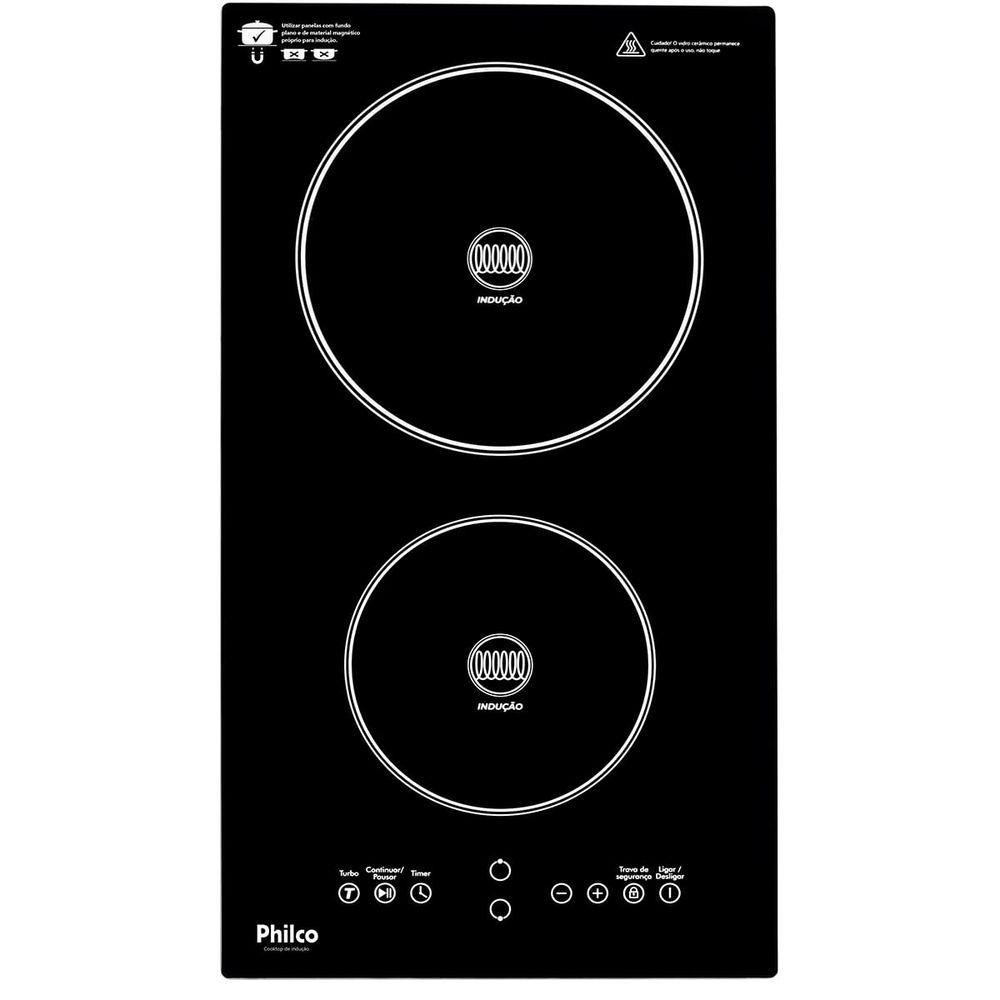 Cooktop de Indução Philco 2 Queimadores e 9 Níveis  220V em Oferta na Shopee