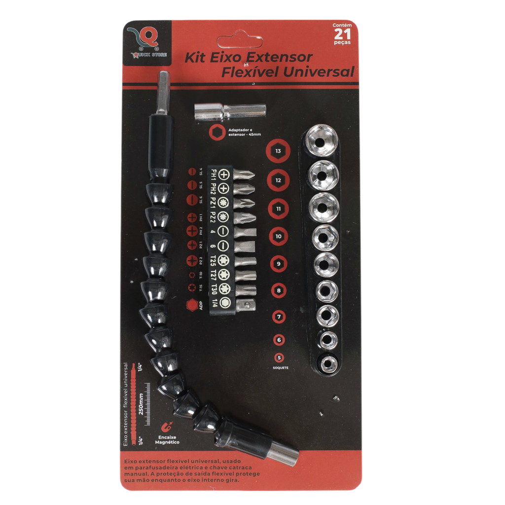 Kit Extensor Prolongador Flexivel Parafusadeira Universal em Oferta na Shopee