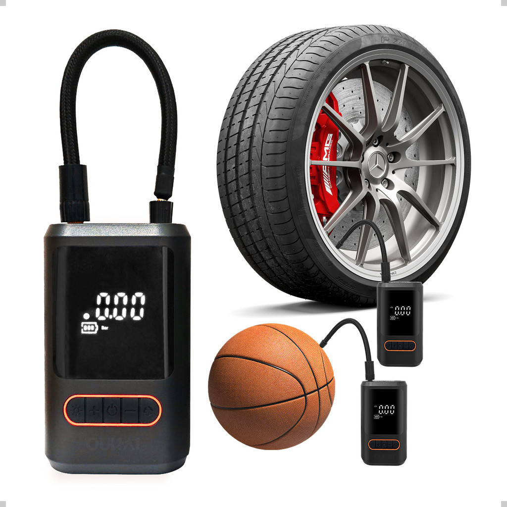 Mini Bomba de Ar Elétrica Multifuncional: Enche Pneus de Carro, Bike, Moto e Funciona como Power Bank