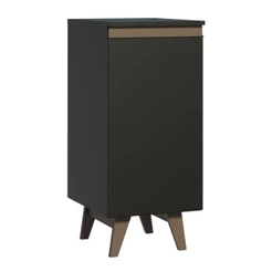 Balcão Madesa Reims 35cm 1 Porta Preto