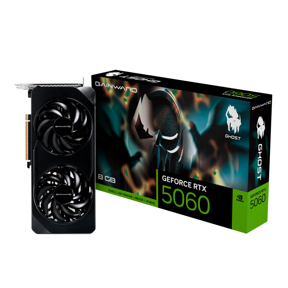Placa de Vídeo Gainward NVIDIA GeForce RTX 5060 Ghost, 8GB, GDDR7, DLSS, G-Sync - NE75060019P1-GB2063B - detalhe