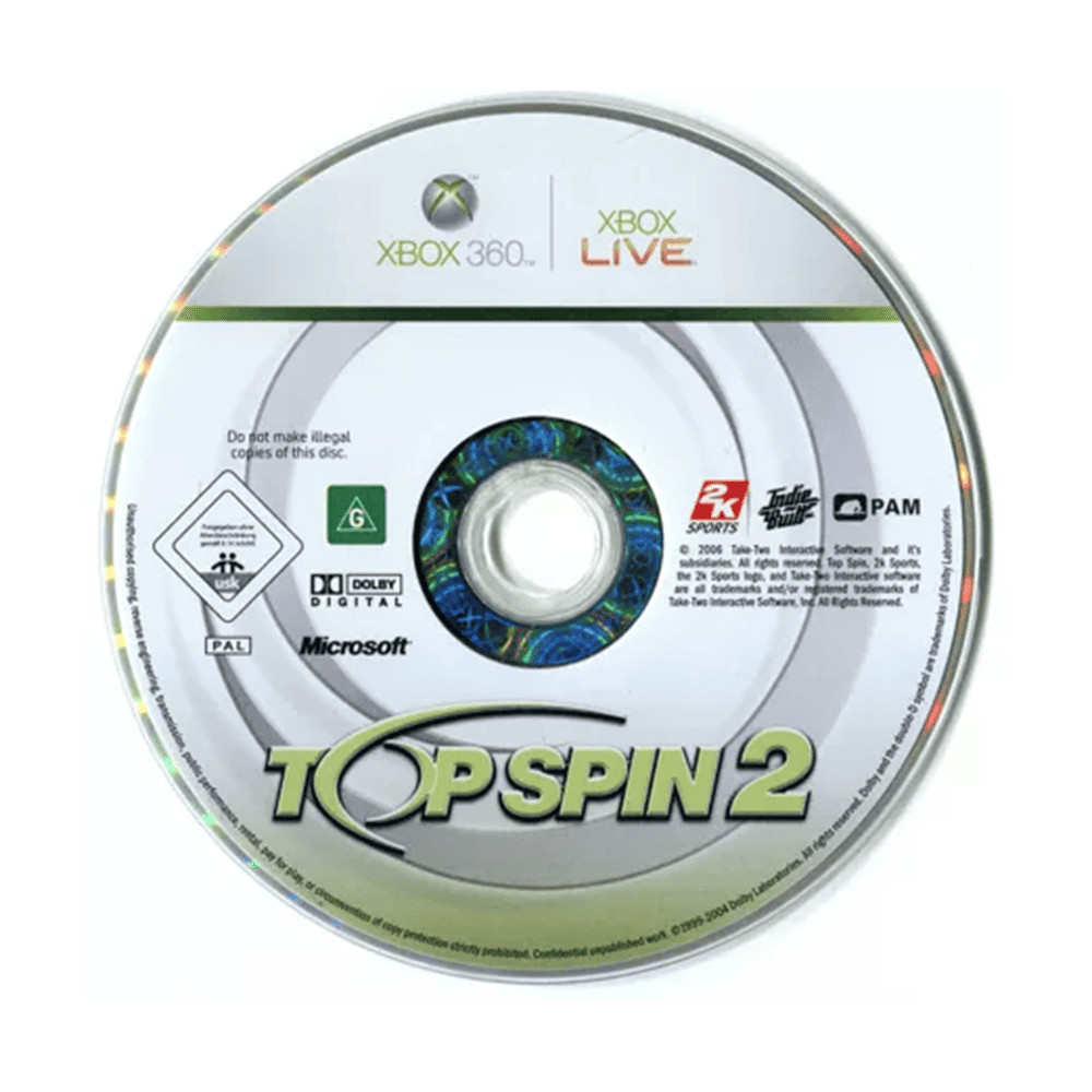 Jogo Topspin 2 Xbox 360 Original Somente Disco (Seminovo)