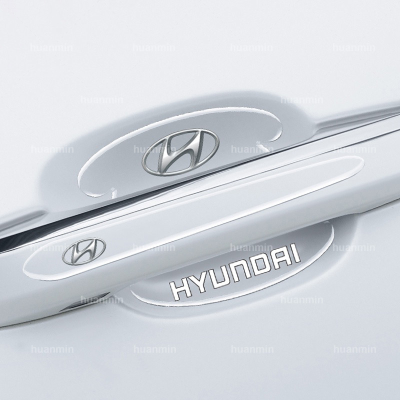 Novo Protetor De Maçaneta De Porta De Carro Transparente Hyundai Atualizado Faixa Anticolisão Acessórios Para Accent Eon